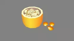 Cartoon popcorn - corn Low-poly 3D model