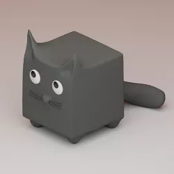 Cat Cube Low-poly 3D model