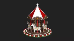 Christmas carousel toy 3D model
