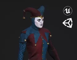 Clown Low-poly 3D model