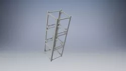 CubeSat 3U frame structure 3D model