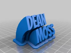 dean Sweeping 2-line name plate (text)
