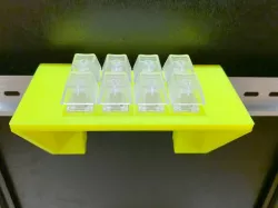 Din Rail Mount for eight Cherry MX style buttons