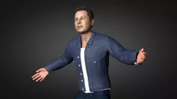 Elon Musk 3D Character Low-poly 3D model