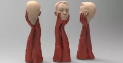 Fashion Inspired Head sculpture 3D model