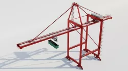 Gantry Shore Crane - Harbor crane 3D model