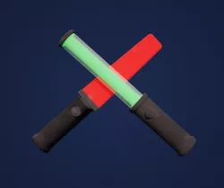Ground Crew Marshalling Wands for Airports Low-poly 3D model