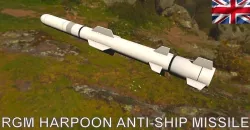 Harpoon Missile Low-poly 3D model