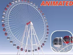 Heart of Antalya ferris wheel 3D model