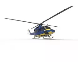 Hellicopter Bell 412 Low-poly 3D model