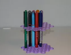 Hex desktop pen holder