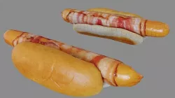 Hot dog 001 1K 3D model