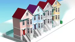 Houses cartoon style 3D model