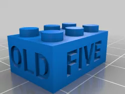 Jack is FIVE- LEGO Text Bricks