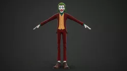 Joker Joaquin Phoenix 3D model pose T 3D model