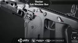 Kriss Vector SMG Low-poly 3D model