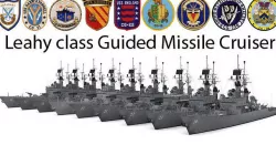 Leahy class Guided Missile Cruiser Low-poly 3D model