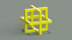 Leonardo da Vinci Cube  Low-poly 3D model