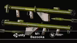 M1 Bazooka Low-poly 3D model