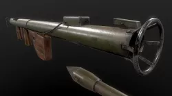  M1A1 Rocket Launcher ww2 usa Bazooka Low-poly 3D model