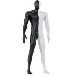 Male abstract mannequin white with black color 89 3D model