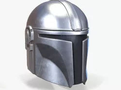 Mandalorian Helmet Low-poly 3D model