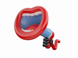 Megaphone Mouth 3D model