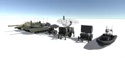 Military Pack Low-poly 3D model