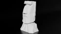 Moai Statue LowPoly 3D model