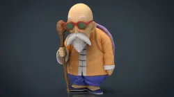 Muten Roshi Low-poly 3D model