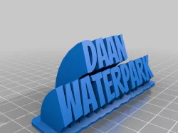 My Customized Sweeping 2-line name plate (text)