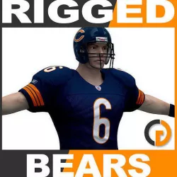 NFL Player Chicago Bears - Rigged 3D model