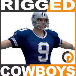 NFL Player Dallas Cowboys - Rigged 3D model