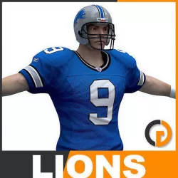 NFL Player Detroit Lions 3D model