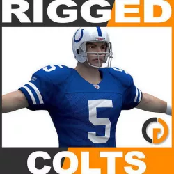 NFL Player Indianapolis Colts - Rigged 3D model