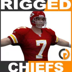 NFL Player Kansas City Chiefs - Rigged 3D model