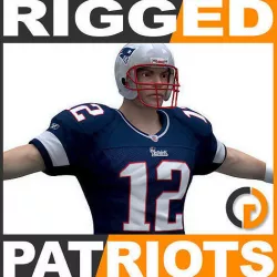 NFL Player New England Patriots - Rigged 3D model