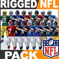 NFL Players Pack - Rigged 3D model