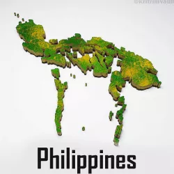 Philippines country map 3d model 3D model