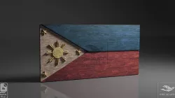 Philippines Flag - CNC Files For Wood 3D model