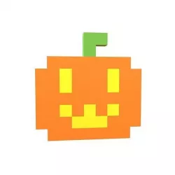 Pixel Pumpkin V1 002 Low-poly 3D model