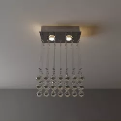 Plafon Led Bronzearte Ball Cristal Retangular 3D model