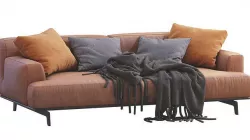 Poliform Leather Sofa Tribeca 3D model