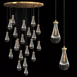 RAIN ROUND CHANDELIER 47 3D model