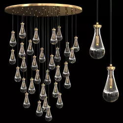 RAIN ROUND CHANDELIER 60 3D model