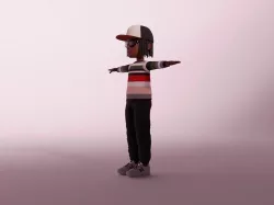 Rap Cartoon Character 3D model