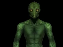 Reptilian Alien - Classic Lizard-Man  - Aliens Low-poly 3D model