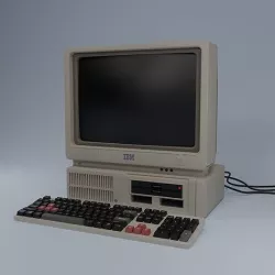 Retro IBM Computer 3D model