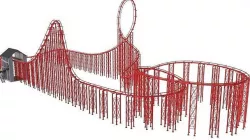Roller Coaster Track 3D model