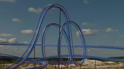 Rollercoaster  Low-poly 3D model
